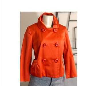 J.CREW ORANGE CROPPED PEACOAT